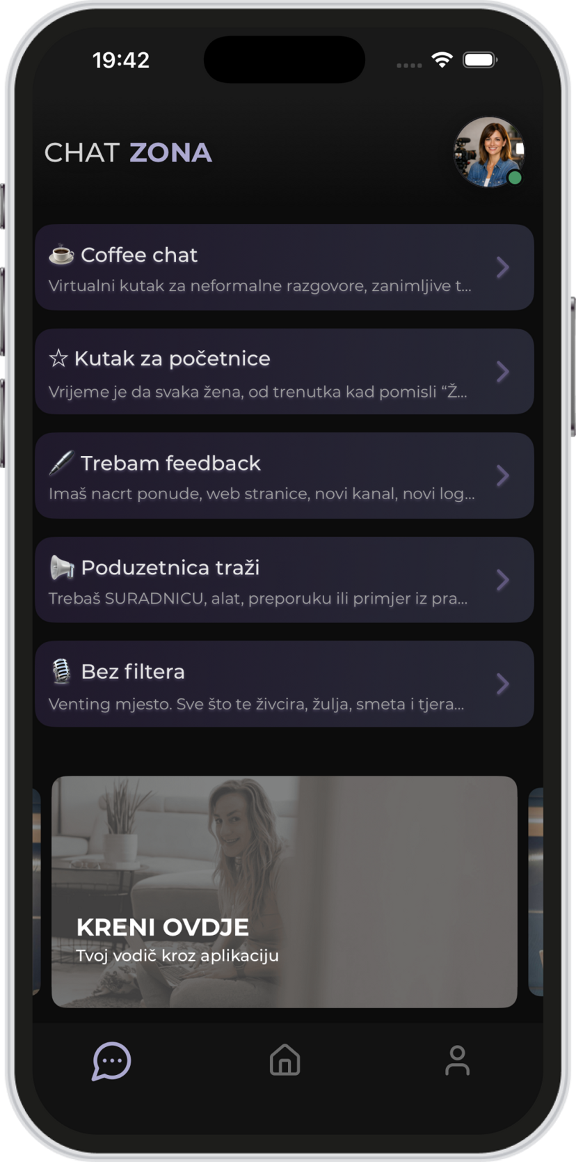 Founderica App Chats